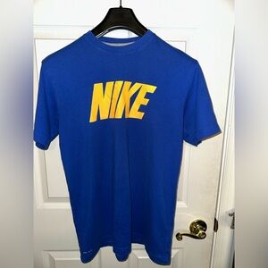 Nike Royal Blue Tee with Vibrant Yellow Logo